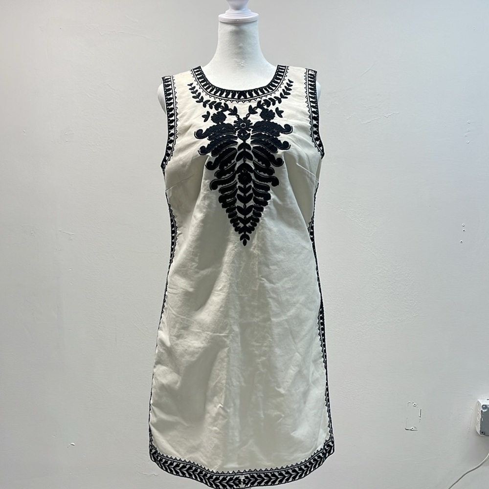 Tory Burch Sleeveless Embroidered Cotton Dress